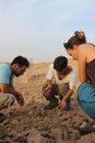 Israeli students outdoors in the nature, desert trip, israel