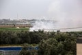 Israeli tanks operate on the border between Israel and Gaza