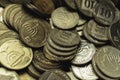 Coins Israeli in ten agorot.
