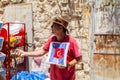 Israeli tourist guide giving information about the history of Jerusalem