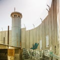 The Israeli West Bank barrier is a separation barrier Royalty Free Stock Photo