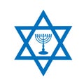 Isreali symbols, David star and a jewish temple lamp Royalty Free Stock Photo