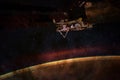 ISS space station walking Earth planet orbit