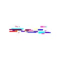 issue glitch error cartoon vector illustration Royalty Free Stock Photo