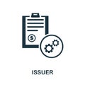 Issuer icon. Monochrome simple Issuer icon for templates, web design and infographics Royalty Free Stock Photo