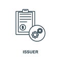 Issuer line icon. Monochrome simple Issuer outline icon for templates, web design and infographics Royalty Free Stock Photo