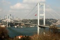 Istanbul Bosphorus Bridge in Istanbul City Royalty Free Stock Photo