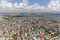 Istanbul, Turkey; historical peninsula aerial photo Royalty Free Stock Photo