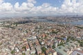 Istanbul, Turkey; historical peninsula aerial photo Royalty Free Stock Photo