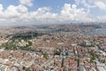 Istanbul, Turkey; historical peninsula aerial photo Royalty Free Stock Photo