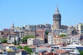 Istanbul aerial view to city and Galata Tower