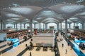 Istanbul Airport departure hall architecture,  Istanbul, Turkey. Royalty Free Stock Photo