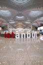 Istanbul Airport departure hall architecture,  Istanbul, Turkey. Royalty Free Stock Photo