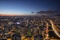 Istanbul, Atasehir, Turkey - December 26, 2018; Istanbul Atasehir night long exposure. Atasehir , Istanbul