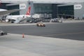 Istanbul Ataturk Airport. International airport in Istanbul. Boarding and loading luggage