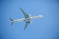 Istanbul, Avcilar - Turkey - 05.26.2023: Commercial Plane Fly Through to Clear Sky Just Before Land Airport