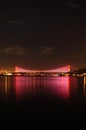 Istanbul Bosphorus Bridge at night Royalty Free Stock Photo