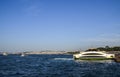 Istanbul Bosphorus passenger ferry on Bosphorus Strait, Turkey