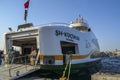 Istanbul Bosphorus passenger white ferry, Turkey