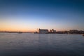 Istanbul bosphorus at sunset Royalty Free Stock Photo