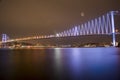 Istanbul Bosporus Bridges at night Royalty Free Stock Photo