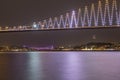 Istanbul Bosporus Bridges at night Royalty Free Stock Photo