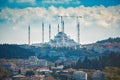 Istanbul Camlica Mosque or Camlica Tepesi Camii under construction