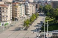 Istanbul city center, Taksim Square and Gezi Park aerial view. Popular touristic destination