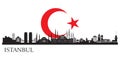 Istanbul city silhouette Royalty Free Stock Photo