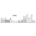 Istanbul city skyline - towers and landmarks cityscape