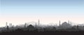 Istanbul city skyline. Travel Turkey background. Turkish urban c