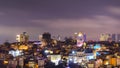 Istanbul city skyline in Turkey, Beyoglu district old houses with Galata tower on top, view from the Golden Horn. Royalty Free Stock Photo