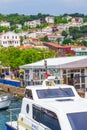 View of Burgazada island port Princes island Turkey Royalty Free Stock Photo