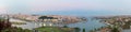 Istanbul city view from Pierre Loti Teleferik station at dusk time, Eyup District, Istanbul, Turkey