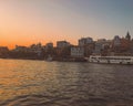 Istanbul cityscape at sunset, Turkey Royalty Free Stock Photo