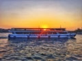 Istanbul cityscape at sunset, Turkey Royalty Free Stock Photo