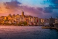 Istanbul cityscape in Turkey with Galata Tower. Royalty Free Stock Photo