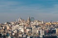 Istanbul cityscape in Turkey with Galata Tower, 14th-century city landmark in the middle Royalty Free Stock Photo