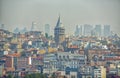 Istanbul cityscape in Turkey with Galata Tower Royalty Free Stock Photo