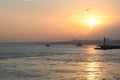 Istanbul Coast on Sunset Royalty Free Stock Photo