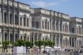 Istanbul Dolmabahce Palace overlooks Bosphorus waterfront Royalty Free Stock Photo