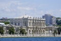 Istanbul Dolmabahce Palace overlooks Bosphorus waterfront Royalty Free Stock Photo