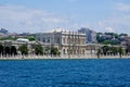 Istanbul Dolmabahce Palace overlooks Bosphorus waterfront Royalty Free Stock Photo