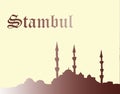 Istanbul, a fairy tale city,a dream city, a postcard with a silhouette