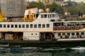 Istanbul and the ferry. famous ferries of istanbul known as vapur. public transportation over sea.