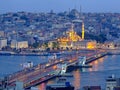 Istanbul Galata Bridge Dusk