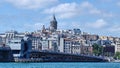 istanbul galata tower and galata bridge photo.