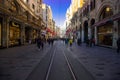 Istanbul, Istiklal Street Turkey 04.04.2019 Spring time