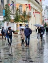 Istanbul istiklal street in the winter