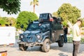 Istanbul, July 15, 2017: Military vehicle in Sultanahmet Square in Istanbul. Strengthening of security measures during